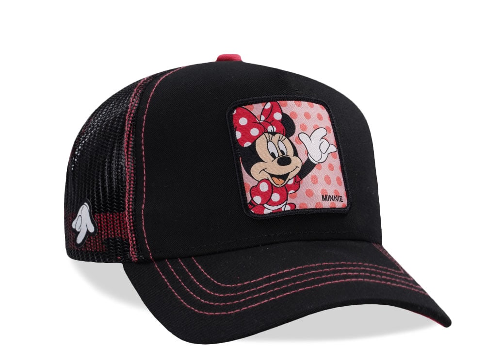 Capslab Disney Mickey and Friends Minnie Black Pink Edition Trucker Snapback Hat