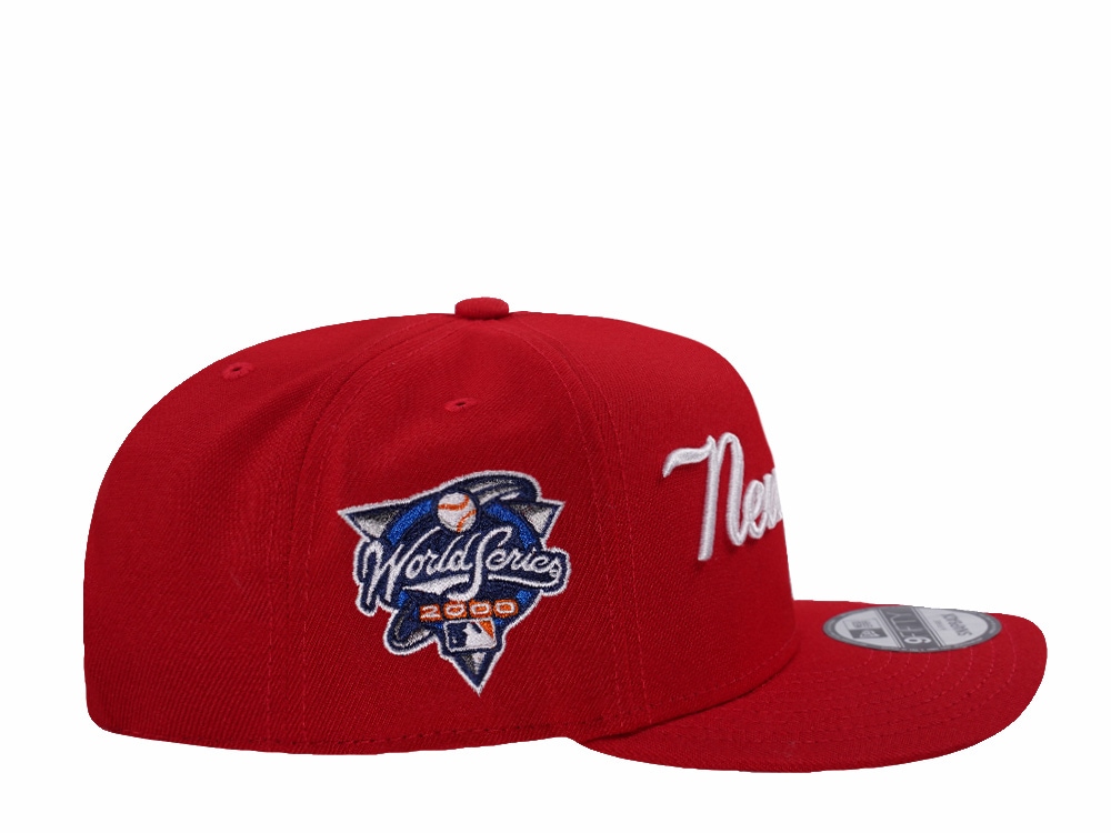 New Era New York Yankees World Series 2000 Scarlet Prime Edition 9Fifty A Frame Snapback Hat