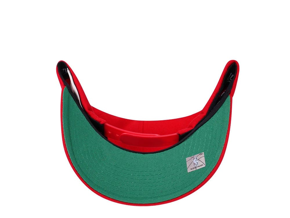 Mitchell & Ness Atlanta Hawks Team Ground Red Line Solid Flex Snapback Hat