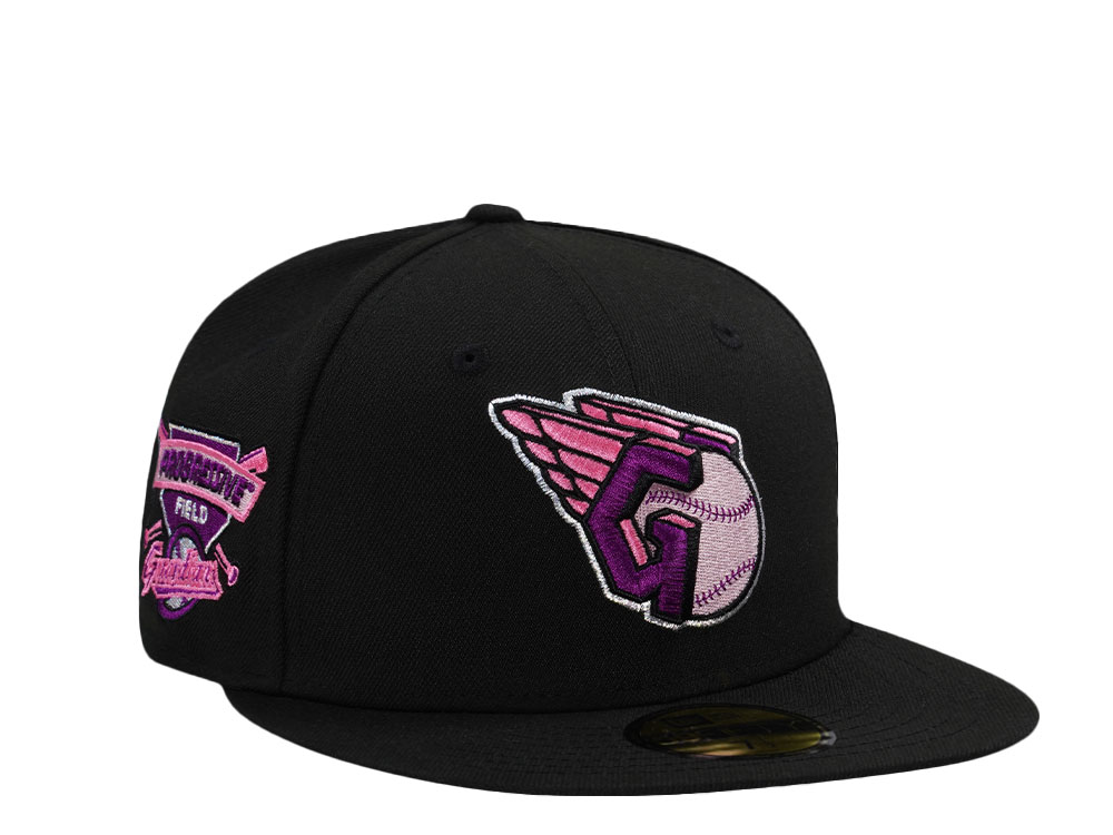 New Era Cleveland Guardians Progressive Field Magenta Black Prime Edition 59Fifty Fitted Hat