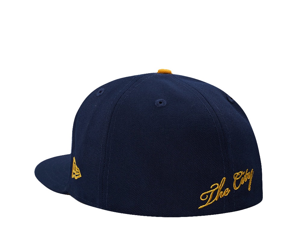 New Era Golden State Warriors 50th Anniversary Ocean Blue Prime Edition 59Fifty Fitted Hat