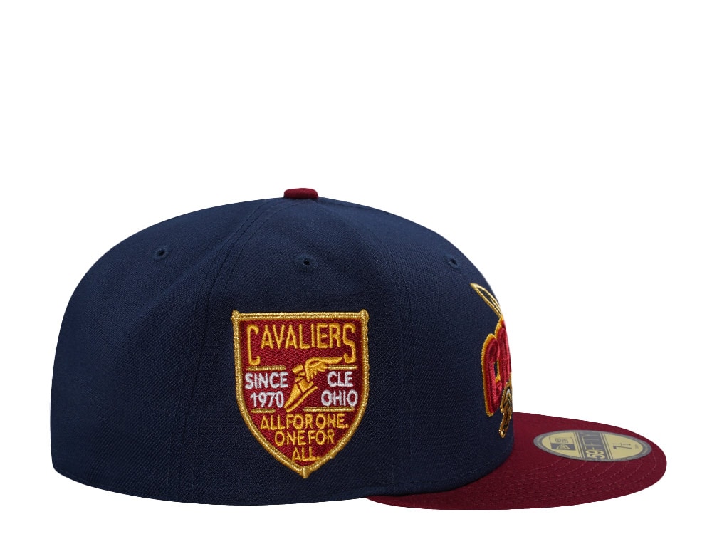 New Era Cleveland Cavaliers Inaugural Season 1970 Navy Two Tone Edition 59Fifty Fitted Hat