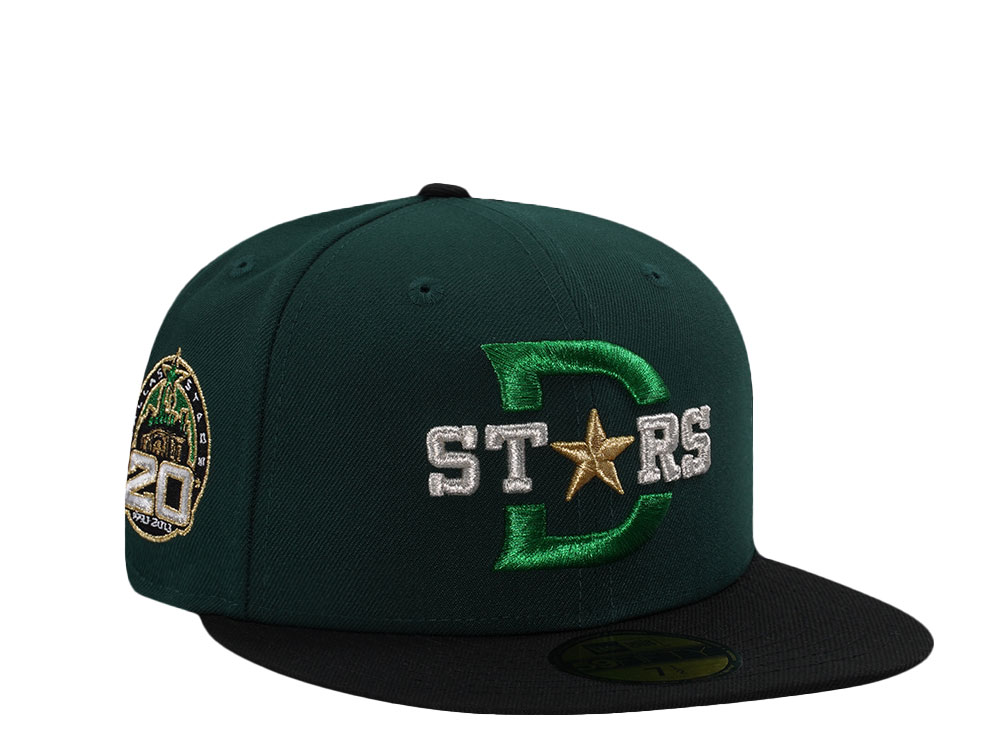 New Era Dallas Stars 20th Anniversary Dark Green Two Tone Edition 59Fifty Fitted Hat