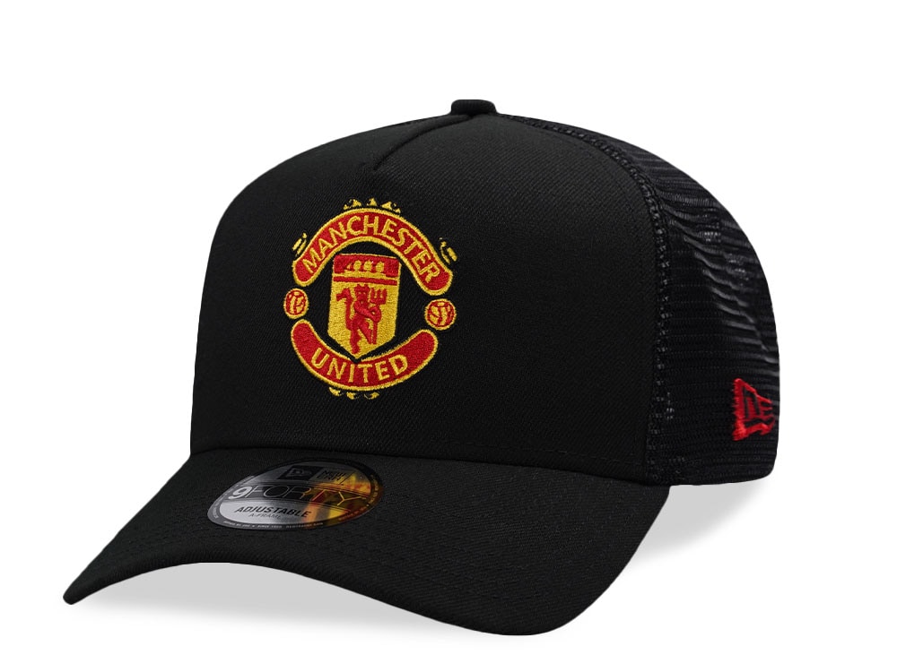 New Era Manchester United Fc Black Classic 9Forty A Frame Trucker Snapback Hat