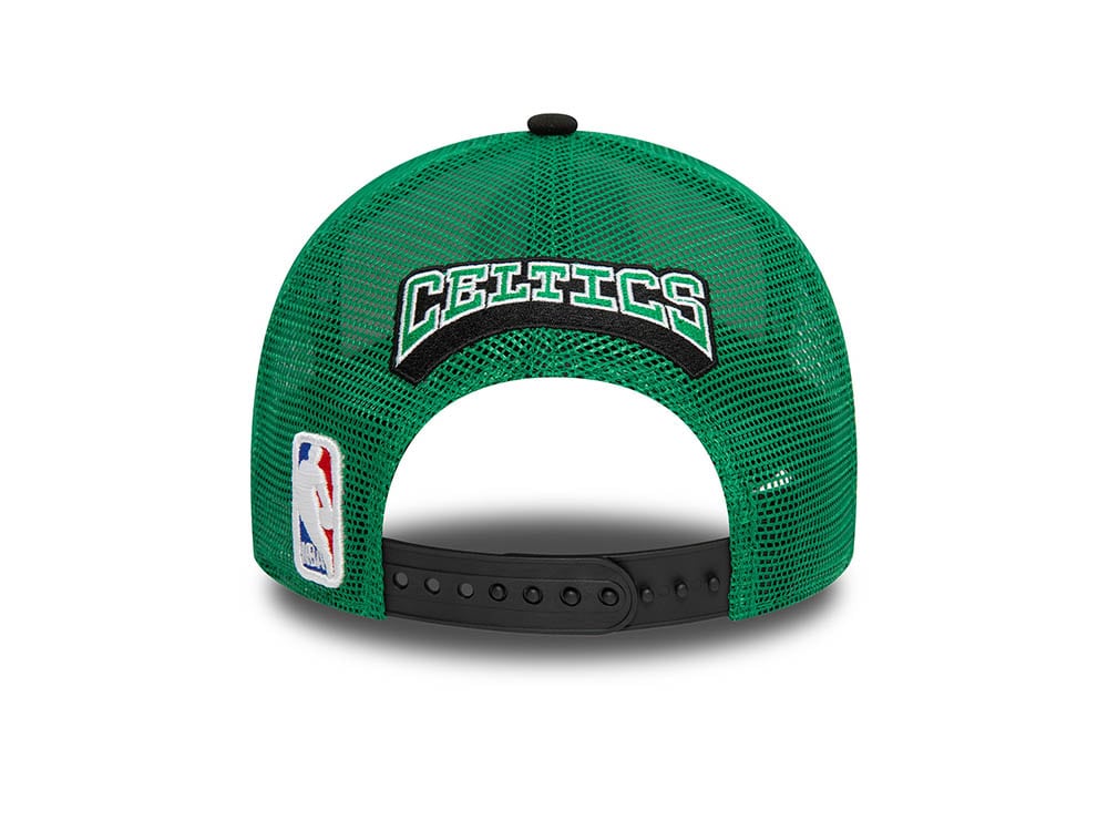 New Era Boston Celtics White 9Forty Trucker A Frame Snapback Hat