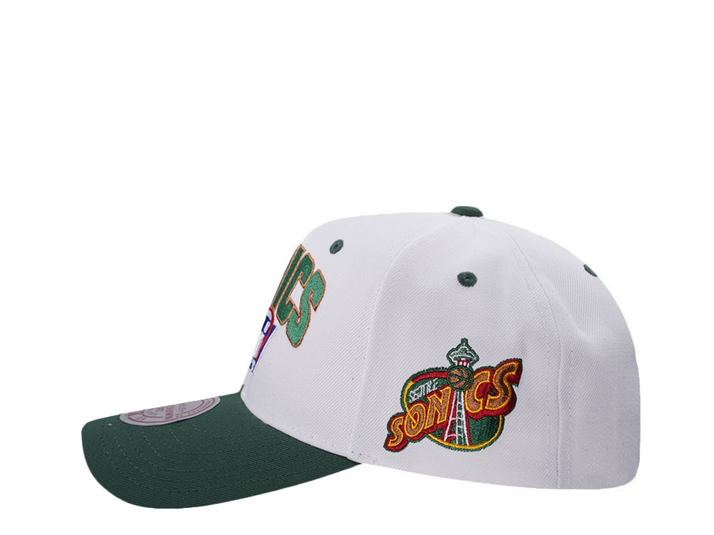 Mitchell & Ness Seattle Supersonics NBA Playoffs 1996 Chrome Two Tone Editon Pro Crown Fit Snapback Hat