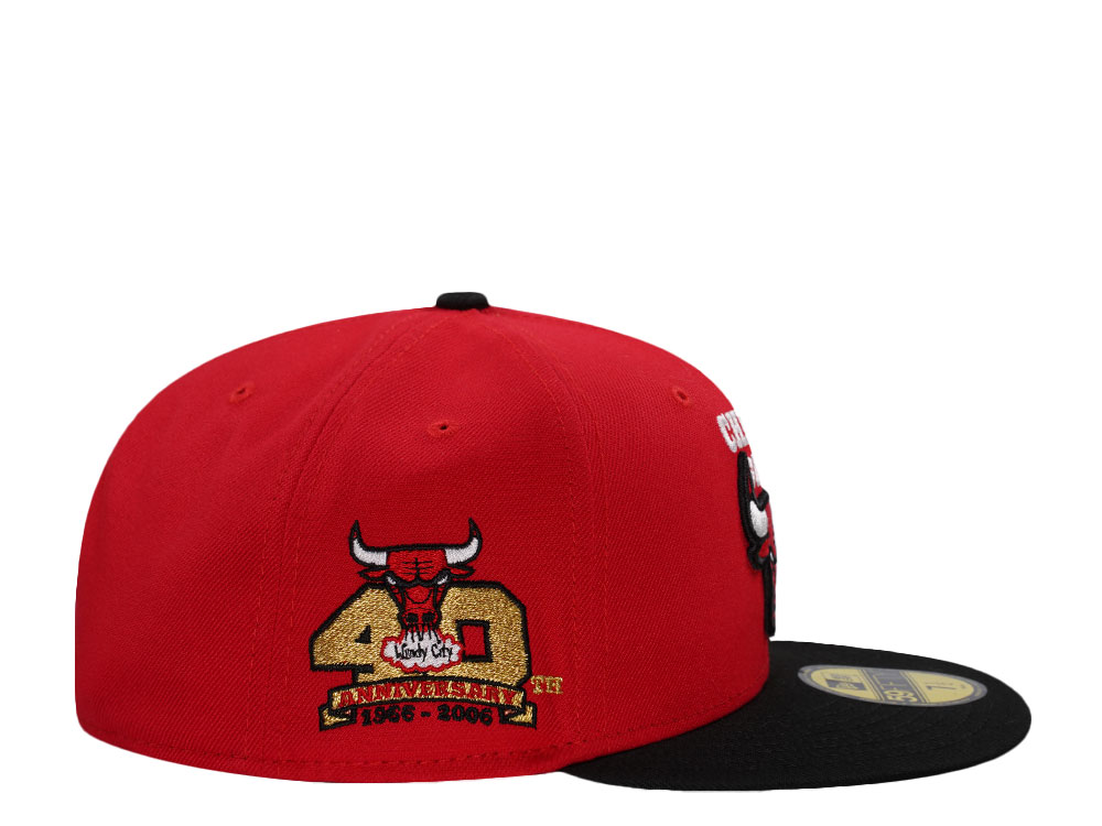 New Era Chicago Bulls 40th Anniversary Red Two Tone Edition 59Fifty Fitted Hat