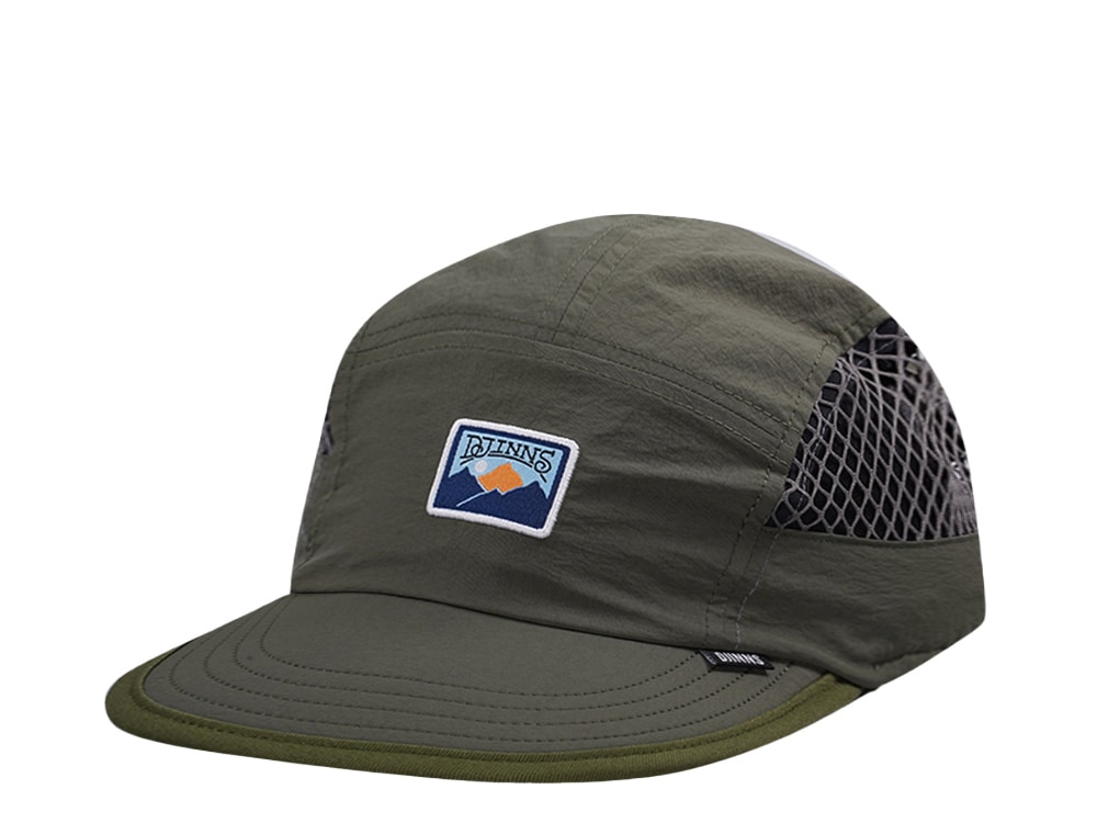 Djinns 5 Panel Olive Big Net Mountain Strapback Hat