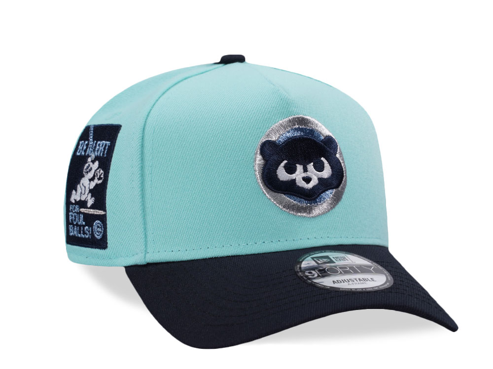New Era Chicago Cubs Be Alert Glacier Two Tone Edition 9Forty A Frame Snapback Hat