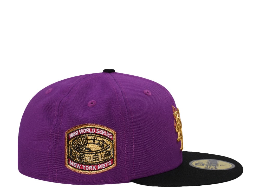 New Era New York Mets World Series 1969 Grape Metallic Flame Edition 59Fifty Fitted Hat