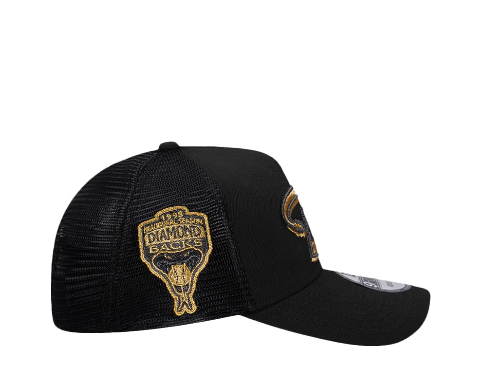 New Era Arizona Diamondbacks Inaugural season 98 Black And Gold Trucker A Frame 9Forty Hat