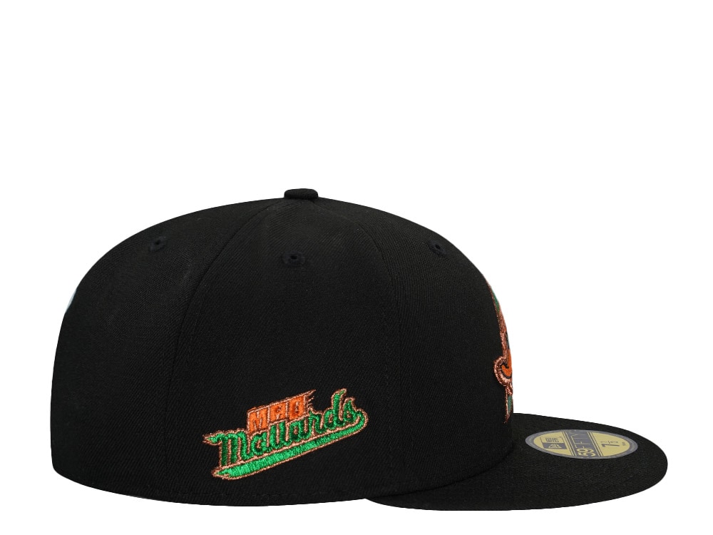 New Era Arkansas Mad Mallards Black Metallic Edition 59Fifty Fitted Hat