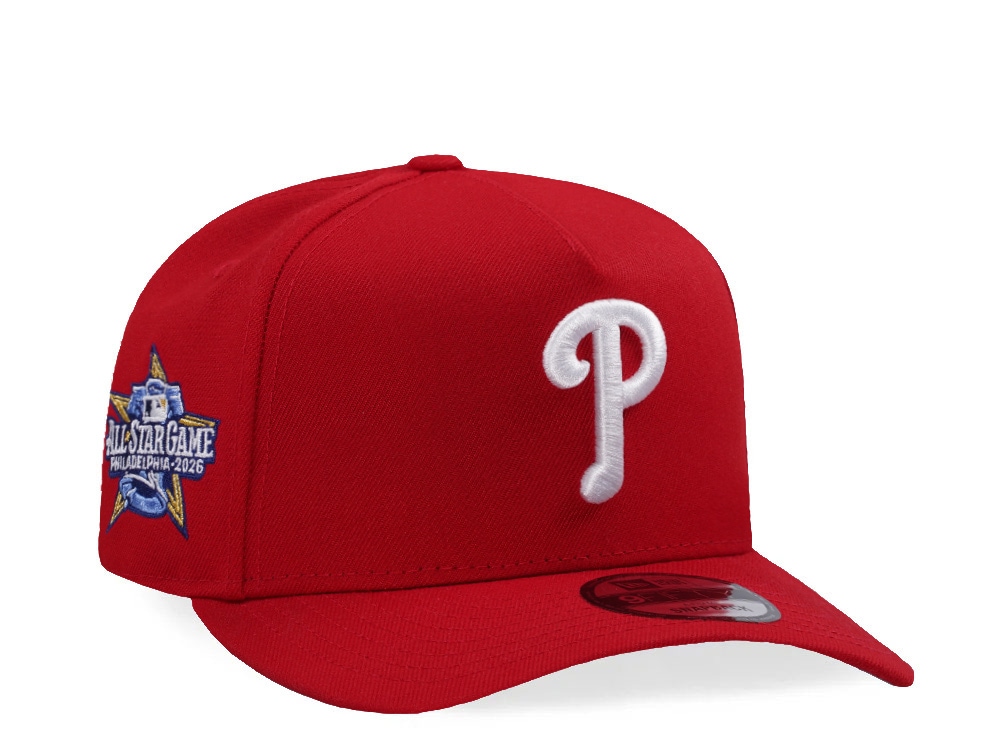 New Era Philadelphia Phillies All Star Game 2026 Scarlet Prime Edition 9Fifty A Frame Snapback Hat