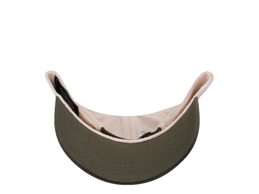Von Dutch Embroidered Oval Patch Olive Trucker Strapback Hat