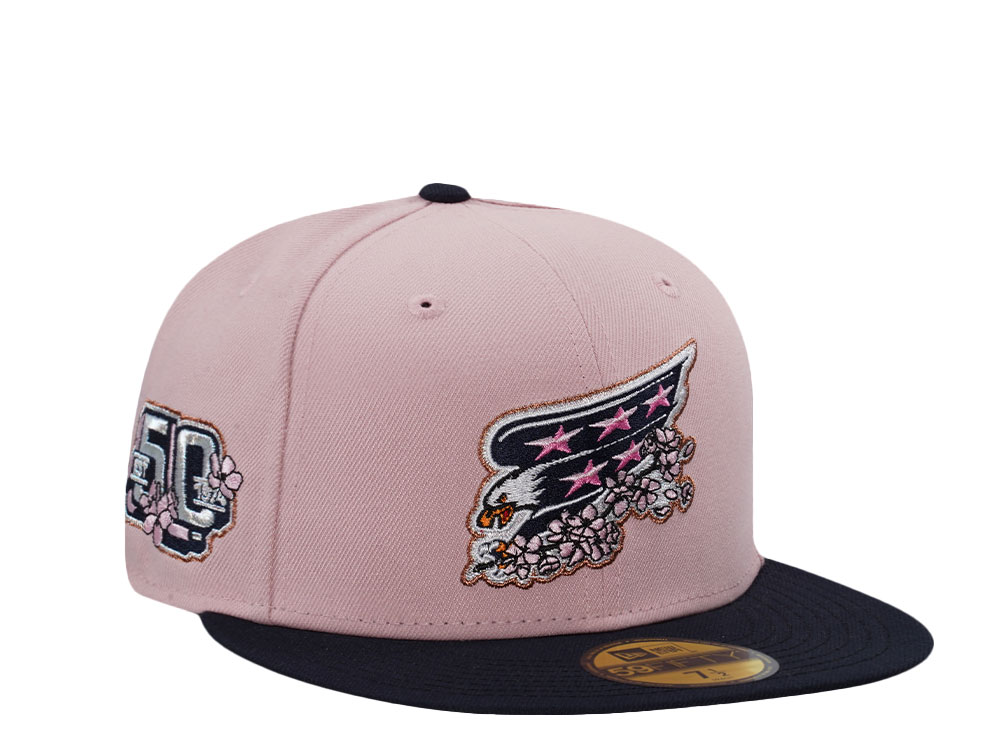New Era Washington Capitals 50th Anniversary Pink Rouge Two Tone Edition 59Fifty Fitted Hat