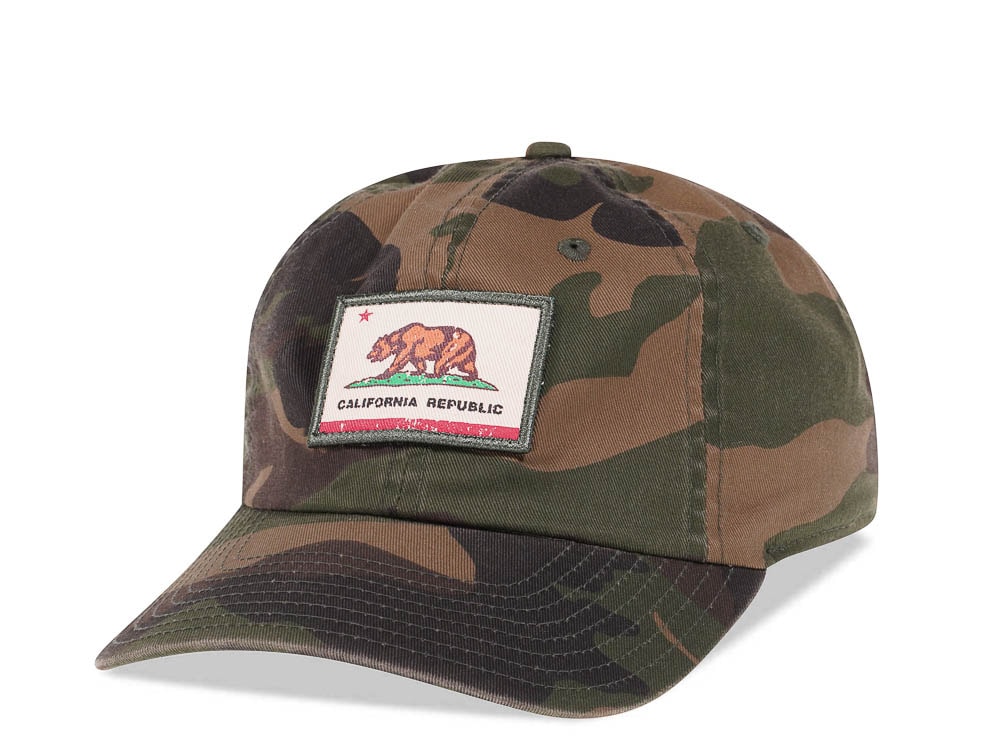 American Needle California Republic Camouflage Vintage Casual Strapback Hat