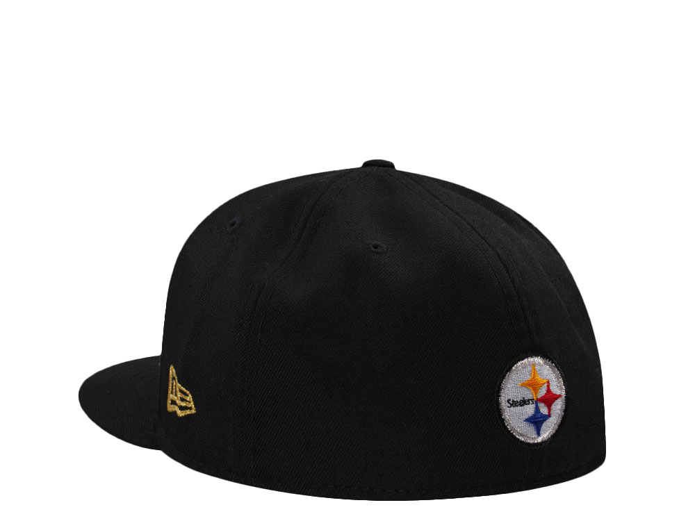 New Era Pittsburgh Steelers 40th Anniversary Metallic Black Prime Edition 59Fifty Fitted Hat