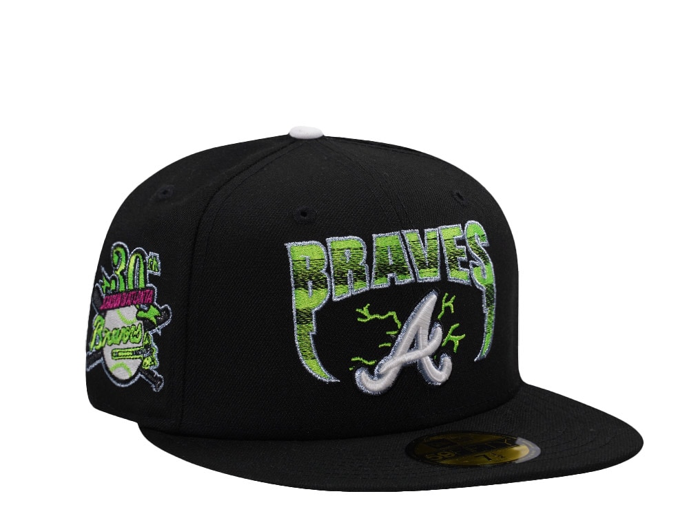 New Era Atlanta Braves 30th Anniversary Black Prime Edition 59Fifty Fitted Hat