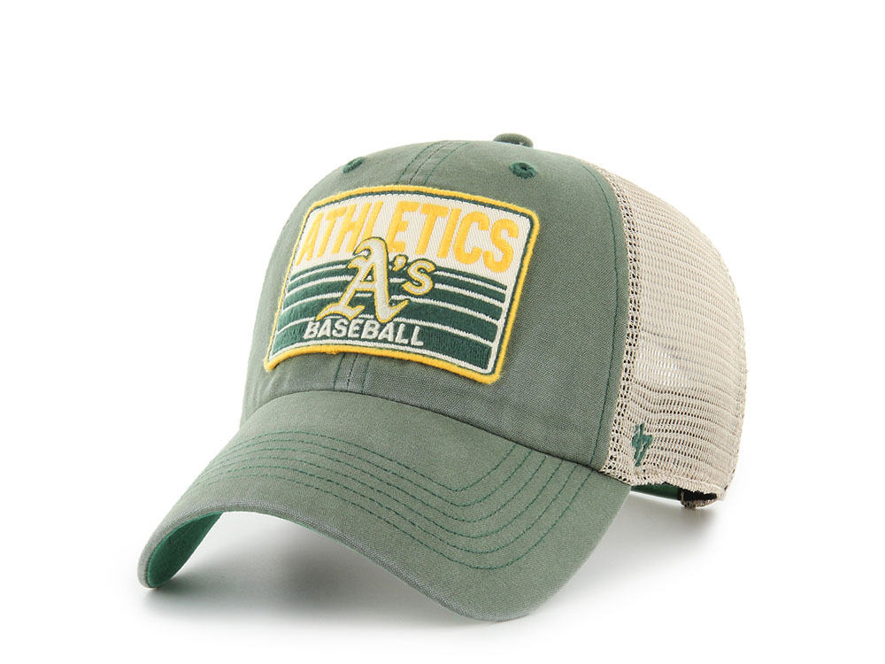 47Brand Oakland Athletics Bottle Green Four Stroke Edition Trucker Clean Up Snapback Hat