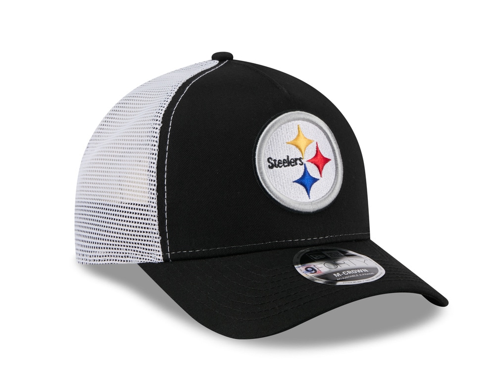 New Era Pittsburgh Steelers Official Team Color Edition 9Forty M Crown A Frame Trucker Snapback Hat