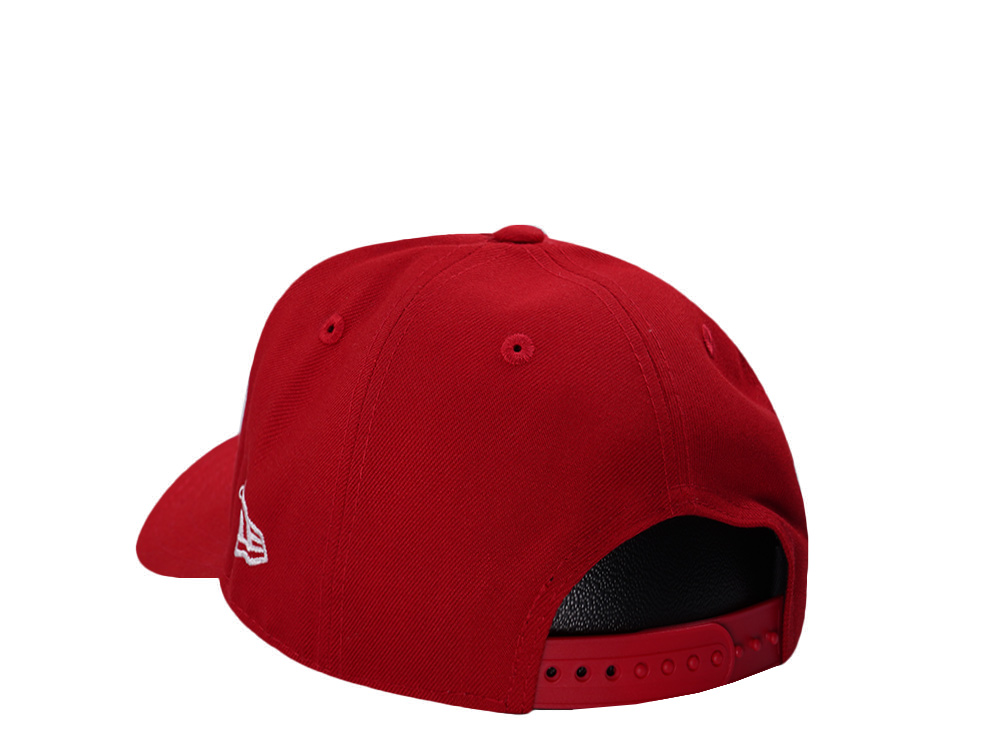 New Era Los Angeles Dodgers World Series 2025 Angel Scarlet Prime Edition 9Fifty A Frame Snapback Hat