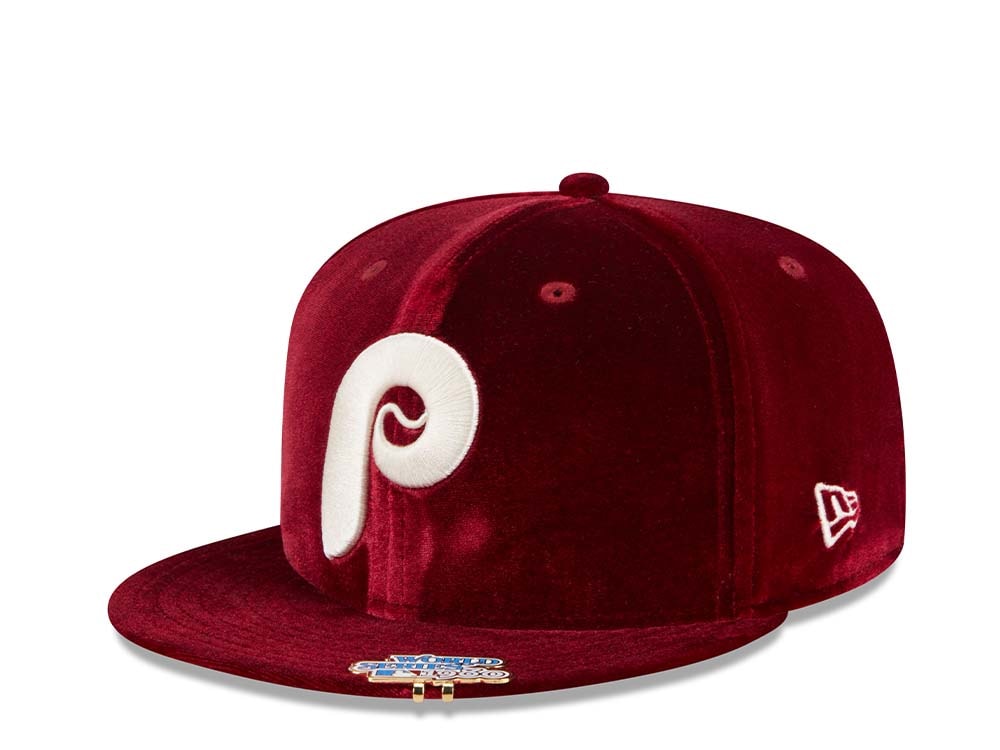 New Era Philadelphia Phillies World Series 1980 Velvet 59Fifty Fitted Hat