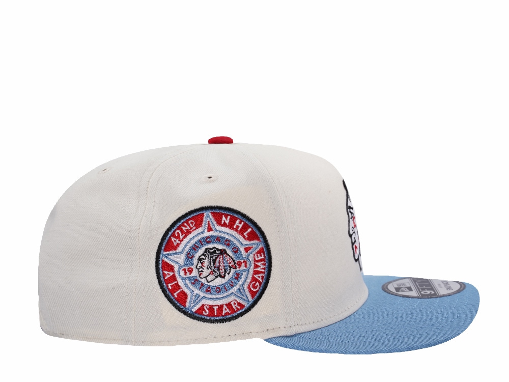 New Era Chicago Blackhawks All Star Game 1991 Chrome Two Tone Edition 9Fifty A Frame Snapback Hat