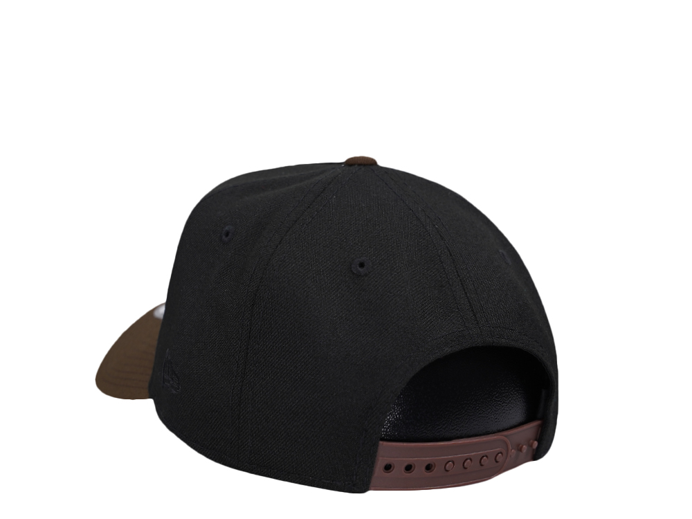New Era Los Angeles Dodgers 100th Anniversary Black Two Tone Throwback 9Forty A Frame Snapback Hat