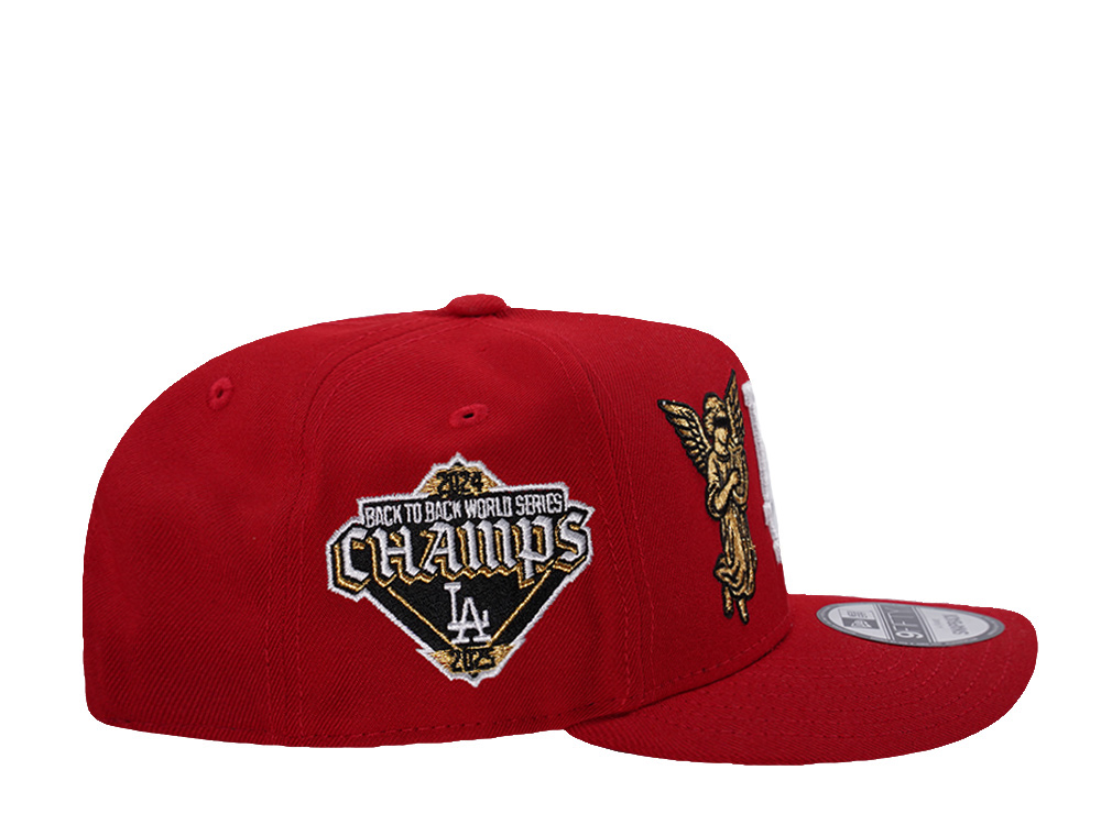 New Era Los Angeles Dodgers World Series 2025 Angel Scarlet Prime Edition 9Fifty A Frame Snapback Hat