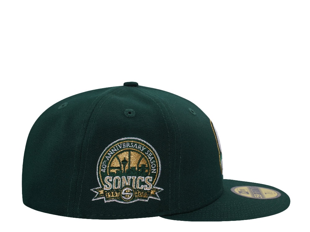 New Era Seattle Supersonics 40th Anniversary Dark Green Prime Edition 59Fifty Fitted Hat