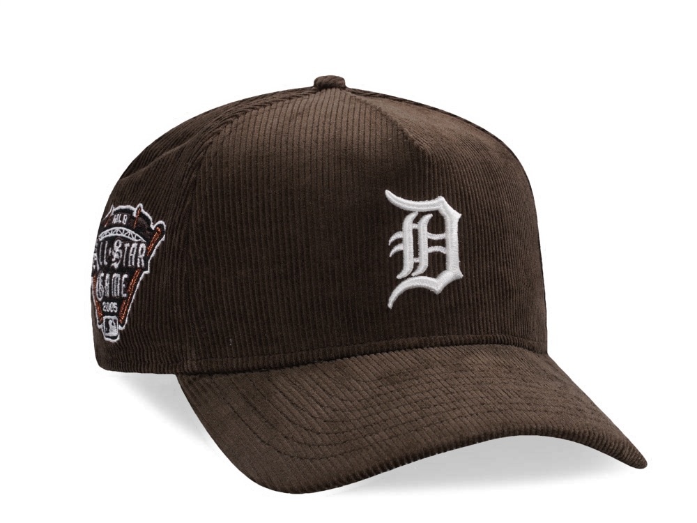 New Era Detroit Tigers All Star Game 2005 Walnut Corduroy Prime Edition 9Forty A Frame Snapback Hat