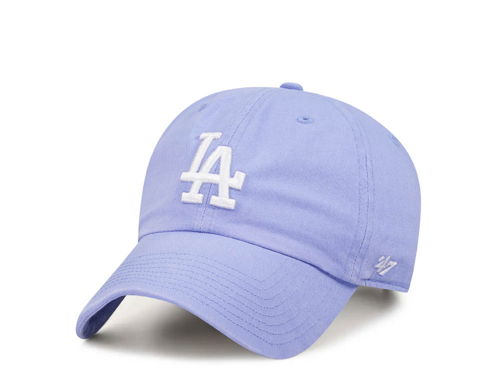 47Brand Los Angeles Dodgers Lavender Clean Up Strapback Hat  display picture 1