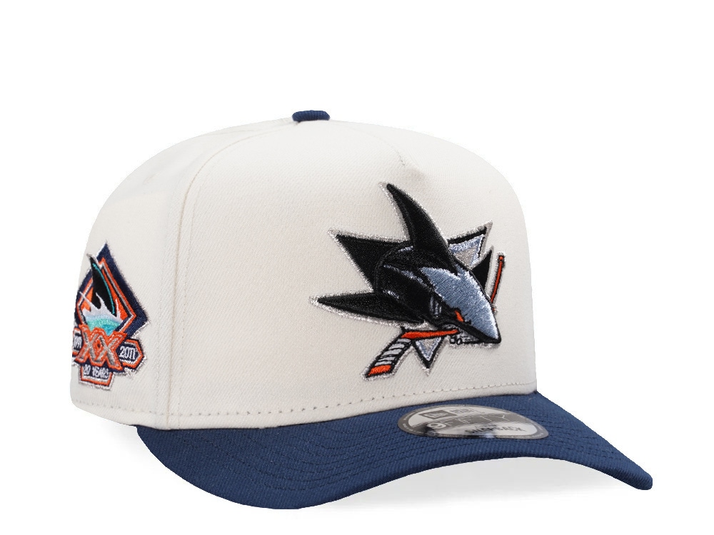 New Era San Jose Sharks 20th Anniversary Chrome Two Tone Edition 9Fifty A Frame Snapback Hat
