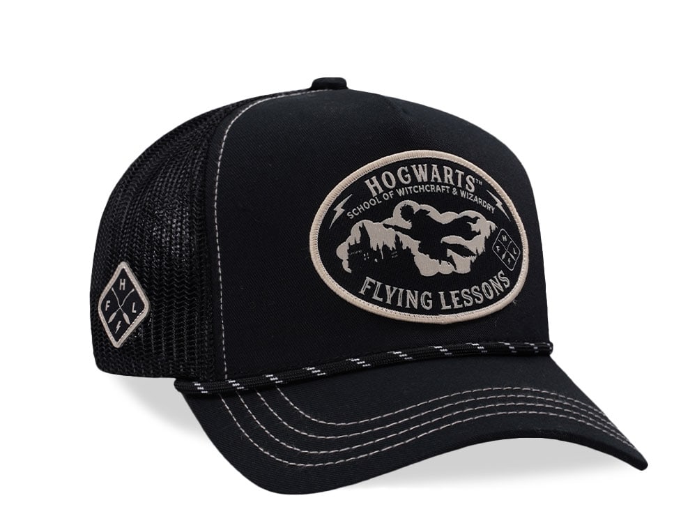Capslab Harry Potter Hogwarts Flying Lessons Black Trucker Snapback Hat