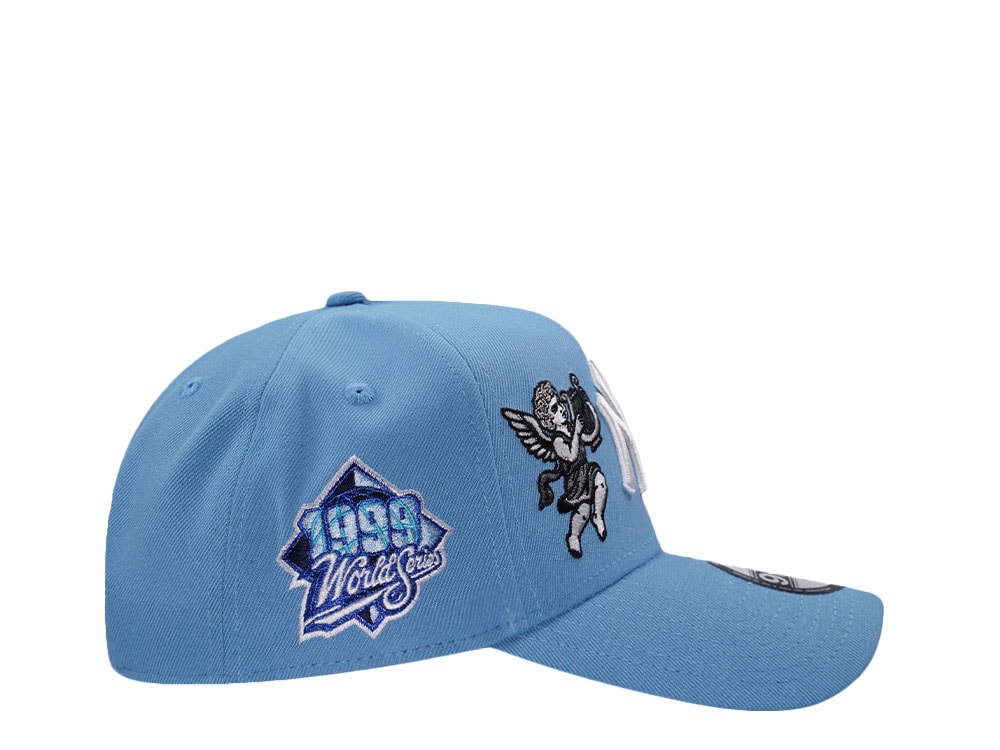 New Era New York Yankees World Series 1999 Cupid Sky Blue Edition 9Forty A Frame Snapback Hat