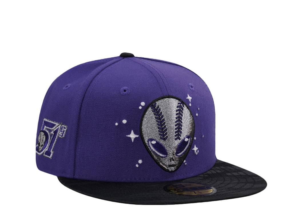 New Era Las Vegas 51s Midnight Camo Visor Purple Two Tone Edition 59Fifty Fitted Hat