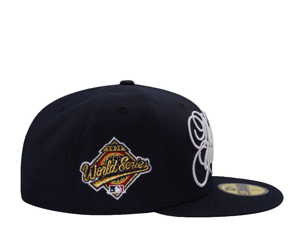 New Era New York Yankees Cooperstown World Series 1996 Script Navy Edition 59Fifty Fitted Hat
