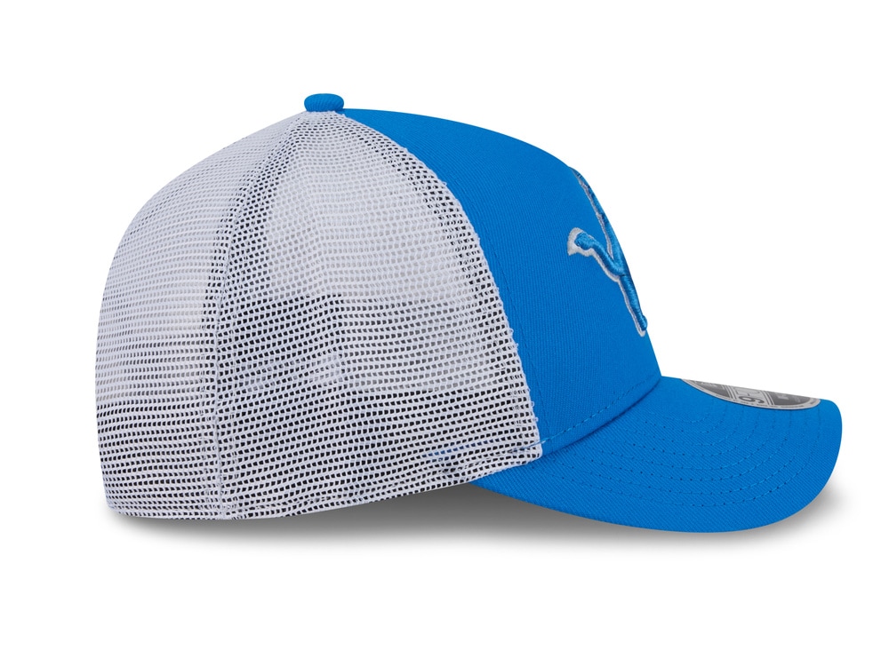 New Era Detroit Lions Official Team Color Edition 9Forty M Crown A Frame Trucker Snapback Hat
