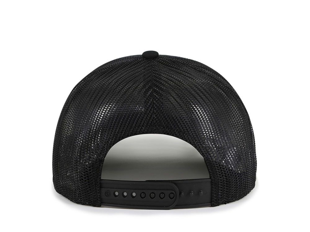 47Brand New York Yankees Black Trucker Hitch Snapback Hat