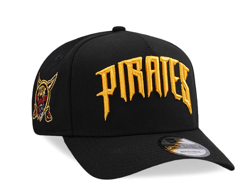 New Era Pittsburgh Pirates Black Prime Edition 9Forty A Frame Snapback Hat