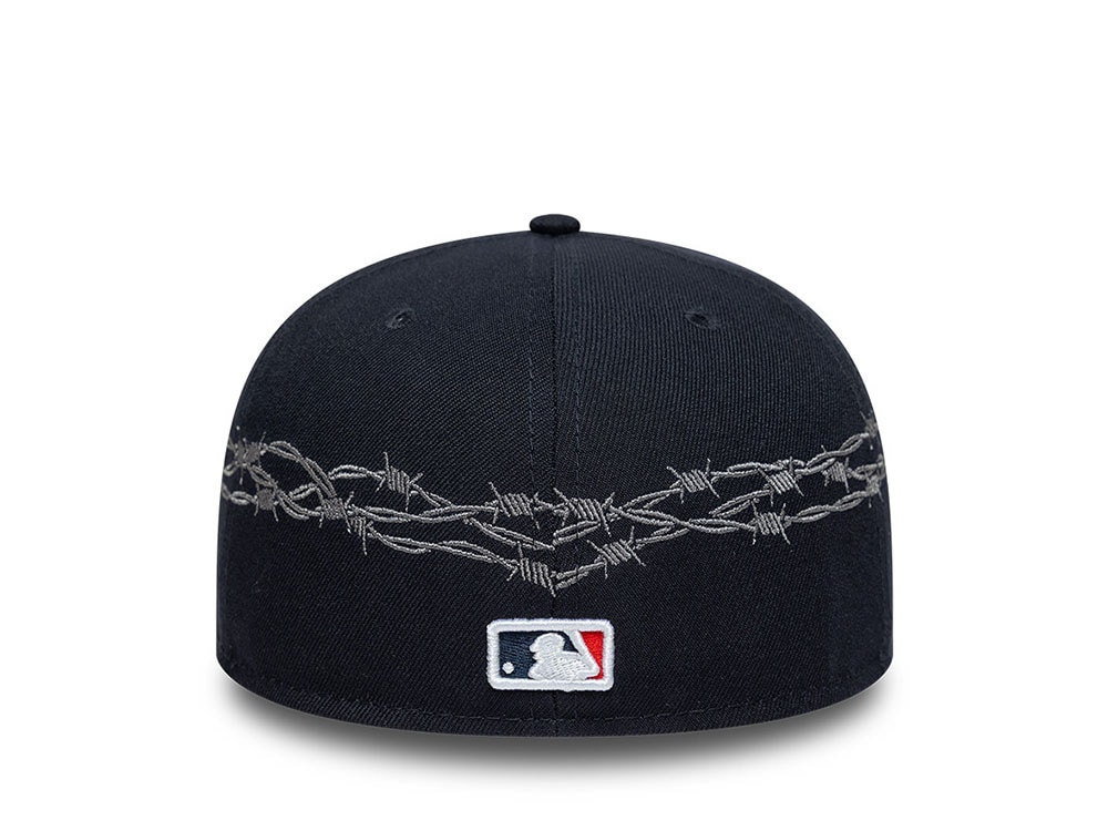 New Era New York Yankees MLB Icon Barbwire Navy Prime Edition 59Fifty Fitted Hat