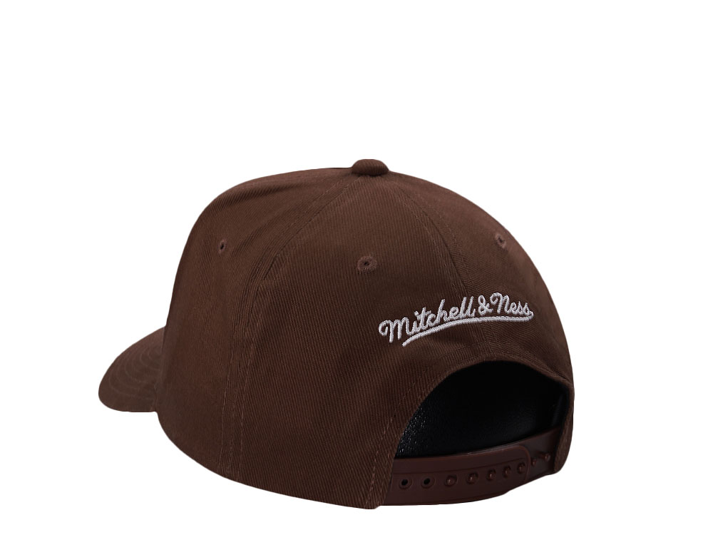 Mitchell & Ness Los Angeles Lakers 60th Anniversary Brown Edition Pro Pinch Fit Snapback Hat