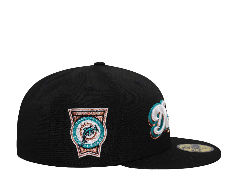 New Era Miami Dolphins Perfect Season Black Prime Edition 59Fifty Fitted Hat