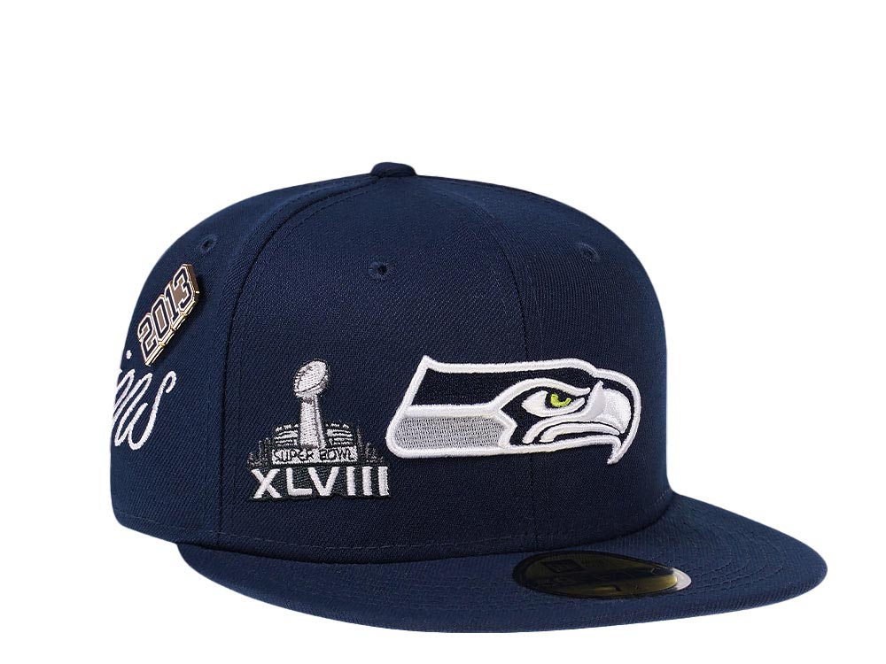 New Era Seattle Seahawks Historicchamps Navy 59Fifty Fitted