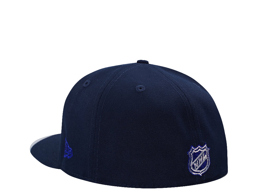 New Era Chicago Blackhawks 100th Anniversary Ocean Blue Prime Edition 59Fifty Fitted Hat