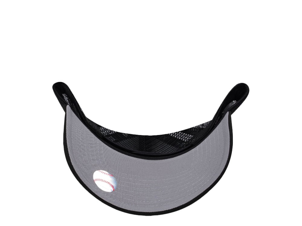 New Era New York Yankees Mini Logo Black Prime Edition 9Forty A Frame Trucker Snapback Hat