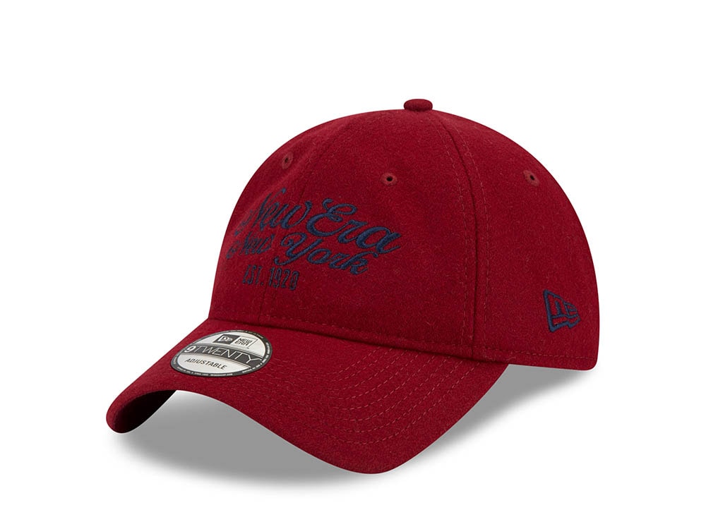 New Era Melton New York Est. 1920 Red 9Twenty Strapback Hat