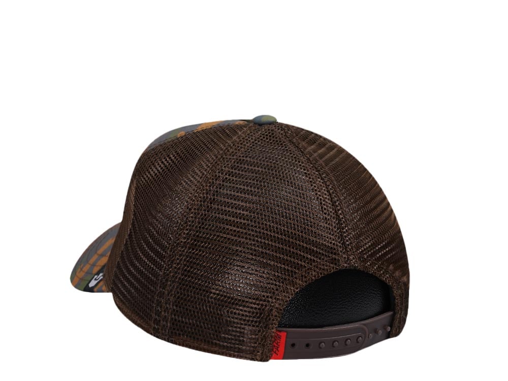 Goorin Bros Clay Henry Goat Brown Camouflage Trucker Snapback Hat