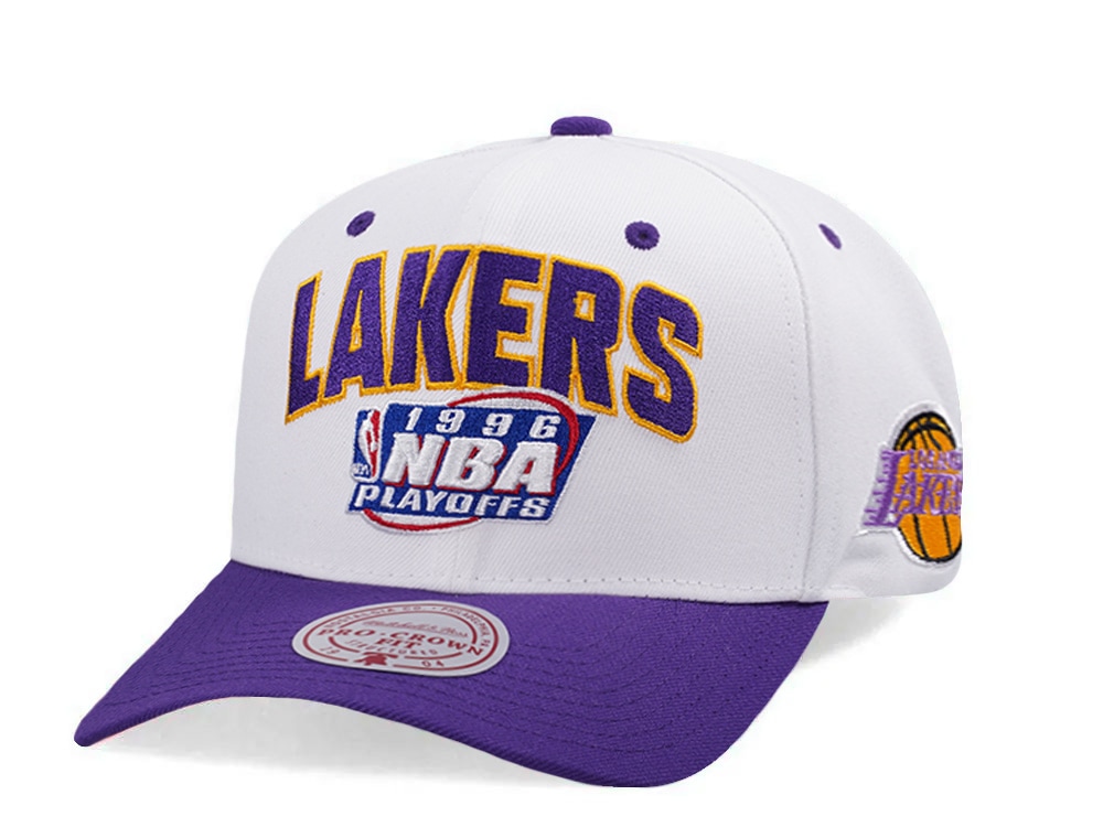 Mitchell & Ness Los Angeles Lakers NBA Playoffs 1996 Chrome Two Tone Editon Pro Crown Fit Snapback Hat
