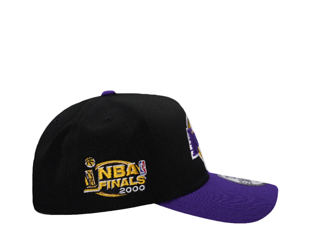 New Era Los Angeles Lakers NBA Finals 2000 Black Two Tone Edition 9Forty A Frame Snapback Hat
